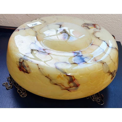 790 - Vintage Glass Flycatcher Ceiling Light Shade - Yellow