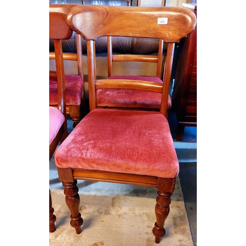 809 - Set of 6 Victorian Mahogany Dining Chairs