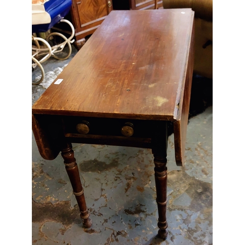 845 - Neat Mahogany Drop Leaf Table - C. 109cm W x 52cm D x 73cm H