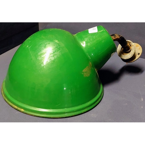 855 - Vintage Green Enamel Light