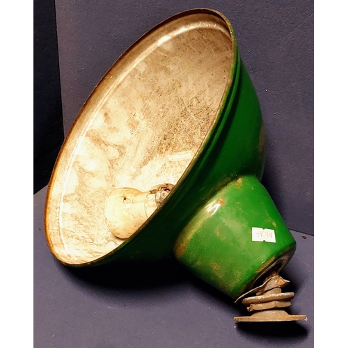 855 - Vintage Green Enamel Light