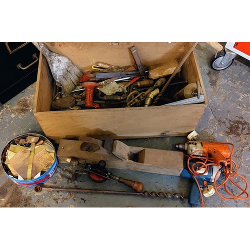 860 - Large Crate of Tools inc Drills, Planes etc