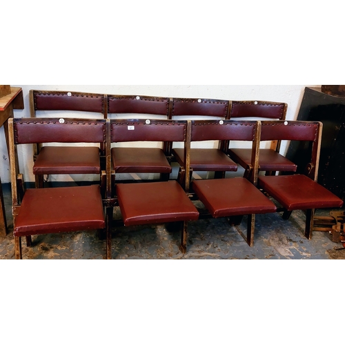 871 - 2 Sets of Folding Cinema Seats - C. 184cm W x 80cm H