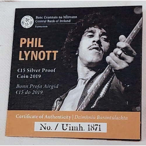 728 - Phil Lynott €15 Silver Proof Coin 2019