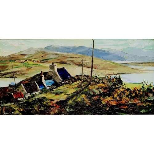 616 - Kenneth Webb - Oil on Canvas - Framed Sky Road Clifden - C. 87cm w x 49cm H