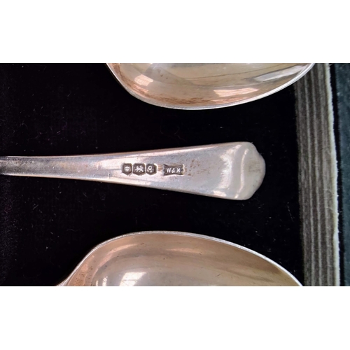 687 - Cased Set of 6 Sheffield Silver Spoons & a Cased Set of 6 Sheffield Silver Spoons with Golf Clubs Mo... 