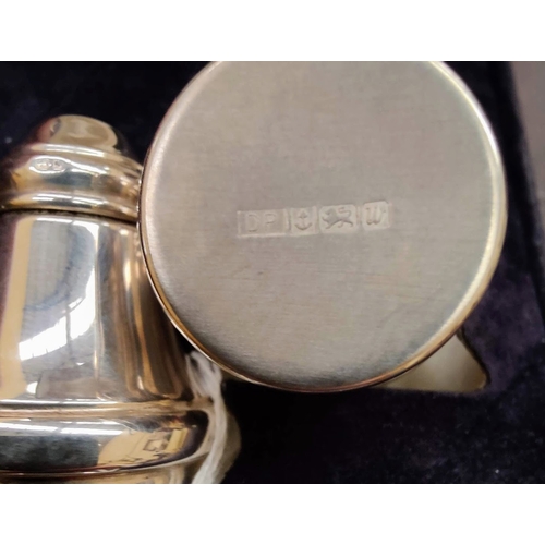 688 - A Cased Pair of Birmingham Silver Salt & Pepper Set