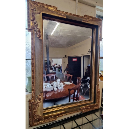 771 - Carved Gilt Frame Overmantle Bevelled Mirror - C. 122cm W x 164cm H