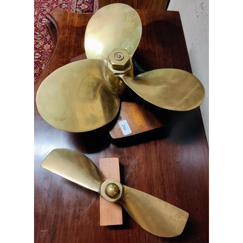 254 - 2 Brass Mounted Propellers