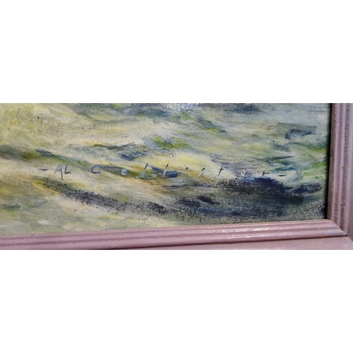 304A - 2 Oil on Board Artist Signed A.L. Collister - 