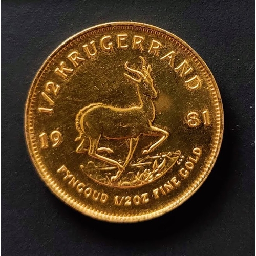 689 - A South African Gold Half Krugerrand 1981