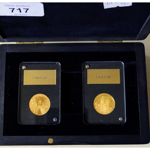 717 - 2 Gold Coin Set - 24ct Gold 1/4oz Coins - A Century of Unrivalled Tradition - First Strike Edition S... 