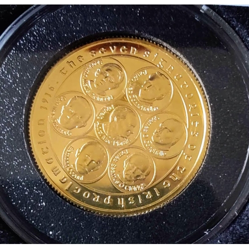 723 - Michael Collins and the 7 Signatories 9ct Gold Coin