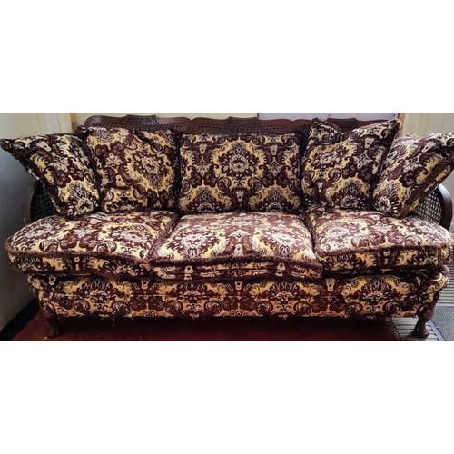 904 - Mahogany Frame Bergere Back Settee