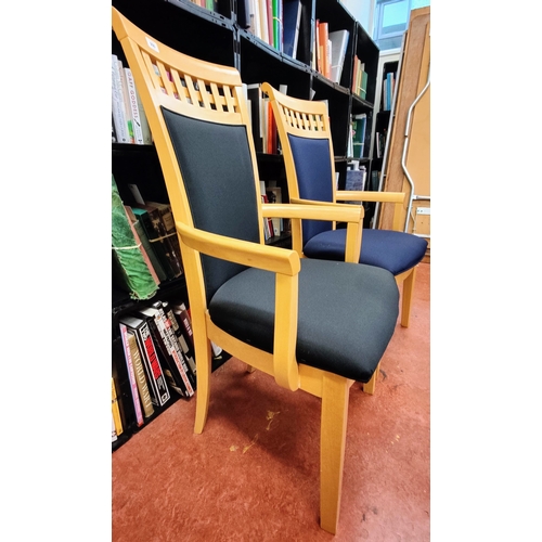 906 - Pair of Modern Ash Frame Armchairs