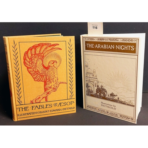 116 - The Arabian Nights & The Fables of Aesop illustrated by Detmold - Folio Society in Slip Cases