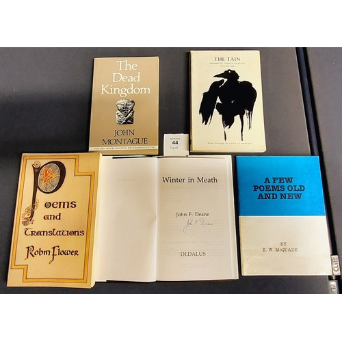 44 - Lot of 5 Irish Poetry inc Signed copy of 