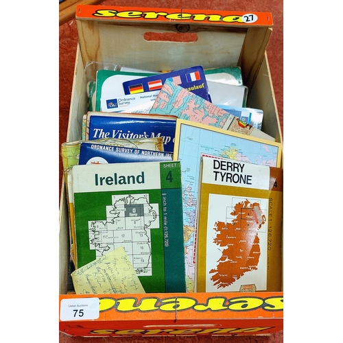 75 - Box Lot of Mainly Irish Maps