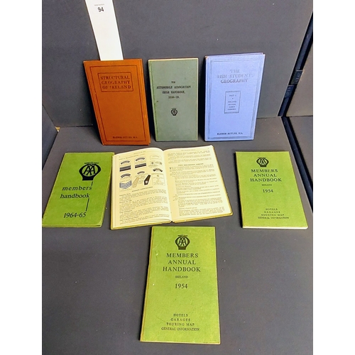 94 - Collection of AA Members Annual Handbooks & Irish Geography