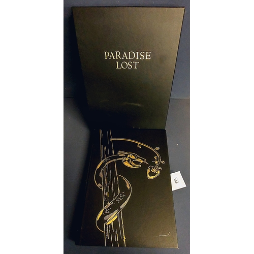 155 - Paradise Lost by John Milton - Large Volume Folio Society in Slip Case - Illustrations by Ian Polloc... 