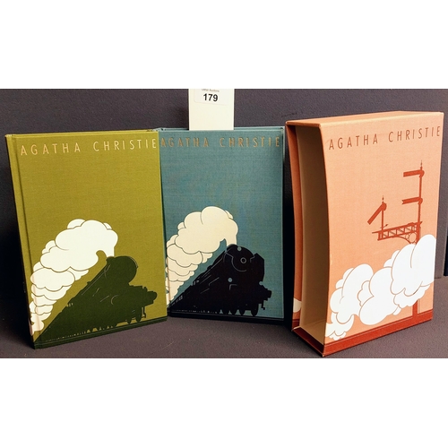 179 - Agatha Christie - The Mystery of the Blue Train & 4.50 From Paddington - Folio Society in Slip Case