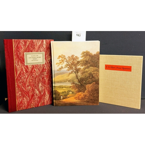 183 - 3 Folio Society Volumes - Lays of Ancient Rome by Macaulay, Coleridge Among the Lakes & Mountains, a... 