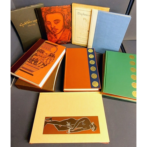 195 - 6 Classical Folio Society Editions inc The Rise and Fall of Athens, The Twelve Caesars, Ovid-The Art... 