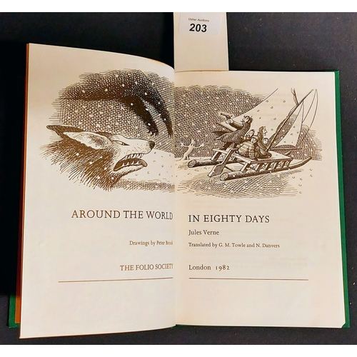 203 - Around The World in Eighty Days by Jules Verne - Folio Society 1984 - in Slipcase