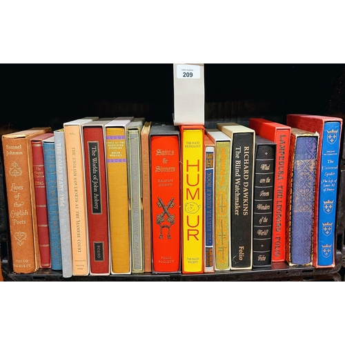 209 - Shelf Lot of Folio Society Editions - inc The Blind Watchmaker by Richard Dawkins, The Rise and Fall... 