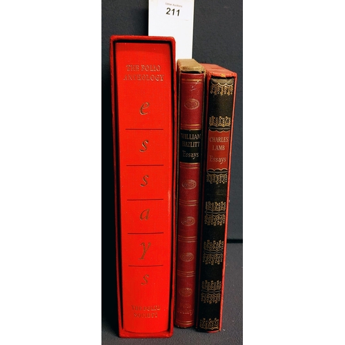 211 - 3 Folio Society Editions - William Hazlitt 