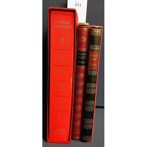 211 - 3 Folio Society Editions - William Hazlitt 