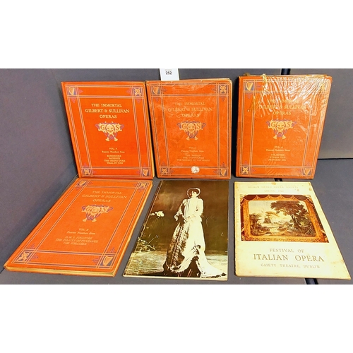 252 - The Immortal Gilbert & Sullivan Operas Vols 1-4 plus Dublin Grand Opera Society Programmes