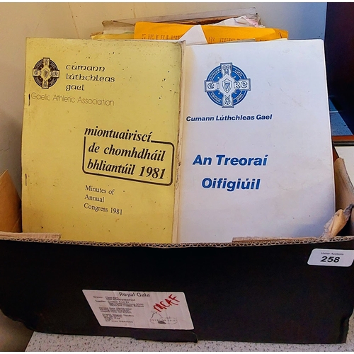 258 - GAA Box Lot of County Official Publications, Annual Congress Meeting Minutes, AGM etc