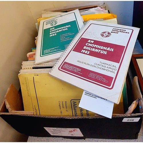 258 - GAA Box Lot of County Official Publications, Annual Congress Meeting Minutes, AGM etc