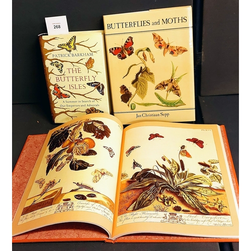 268 - 3 Butterfly & Moth Interest inc The Aurelian by Moses Harris,  The Butterfly Isles by Patrick Barkha... 