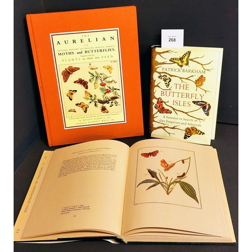 268 - 3 Butterfly & Moth Interest inc The Aurelian by Moses Harris,  The Butterfly Isles by Patrick Barkha... 