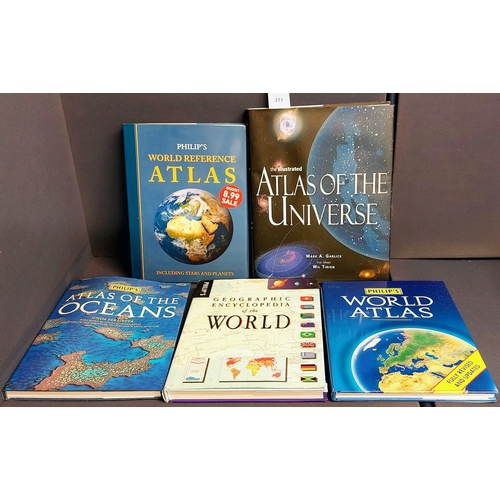 311 - 5 Hardback World, Geography and Universe Reference Atlas'