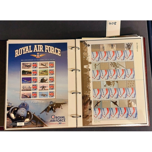 408 - 2 Books British First Day Covers & Stamps inc Coronations, Aviation, Rail, Flora, Fauna, Royals, USA... 