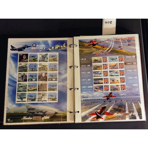 408 - 2 Books British First Day Covers & Stamps inc Coronations, Aviation, Rail, Flora, Fauna, Royals, USA... 