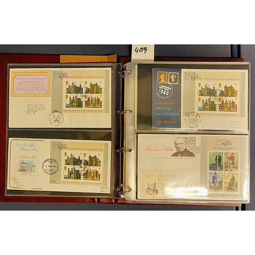 409 - 2 Books of Royal Mail First Day Covers inc New York, Johannesburg etc and National Postal Museum Pos... 