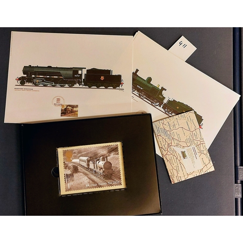 411 - Book of Rail First Day Covers (Some Signed) & Volume I & II of the Railway Heritage Portfolio - 1970... 