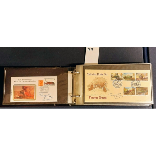 411 - Book of Rail First Day Covers (Some Signed) & Volume I & II of the Railway Heritage Portfolio - 1970... 