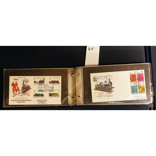 411 - Book of Rail First Day Covers (Some Signed) & Volume I & II of the Railway Heritage Portfolio - 1970... 