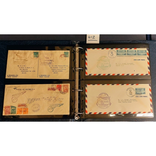 412 - 3 Books of Aviation Interest inc Air Mail Postcards, Stamps and First Day Covers, History of Aviatio... 