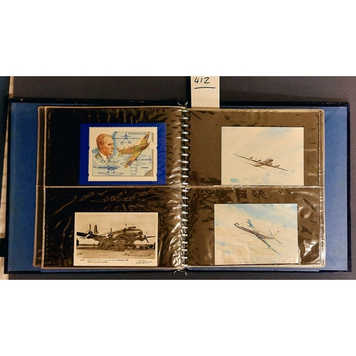 412 - 3 Books of Aviation Interest inc Air Mail Postcards, Stamps and First Day Covers, History of Aviatio... 