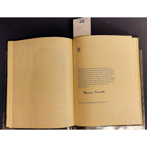 436 - Finistere by Thomas Kinsella. Signed by Author. Dolmen Editions 71/250. 1972