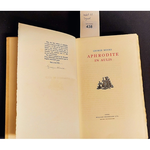 438 - George Moore - Aphrodite in Aulis - Signed Limited Ed No. 712 on Handmade Paper, Riverside Press. In... 