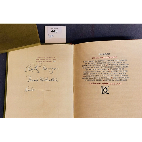 443 - Borges Irish Strategies - Anthony Kerrigan & Diarmaid O Suillebhain. Signed Limited Edition in Slip ... 