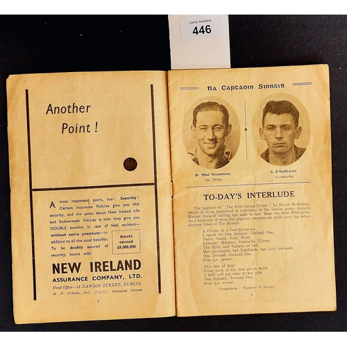 446 - GAA Interest - 3 Meath Football Programmes - V Kerry 1954, V Down 1966, V Roscommon 1967