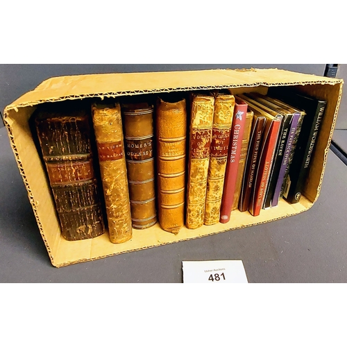 481 - Lot of Miniatures inc. 19th Century Volumes, Homer's Odyssey, The Works of Virgil etc